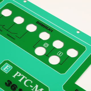 polycarbonate Colourful Control Panel Graphic Overlays